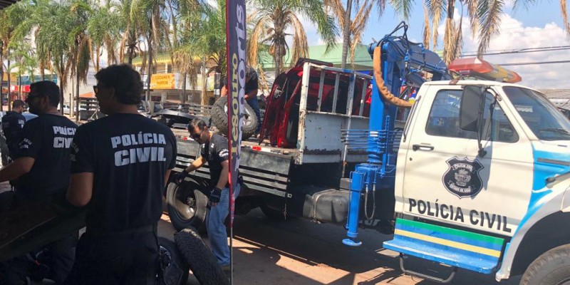 Agentes da Polícia Civil (PC) deflagram Operação Desmonte em Goiânia (Foto: Divulgação/PC) 