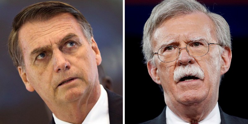 Bolsonaro se reúne com assessor de Segurança Nacional dos EUA, John Bolton (Foto: Divulgação) 