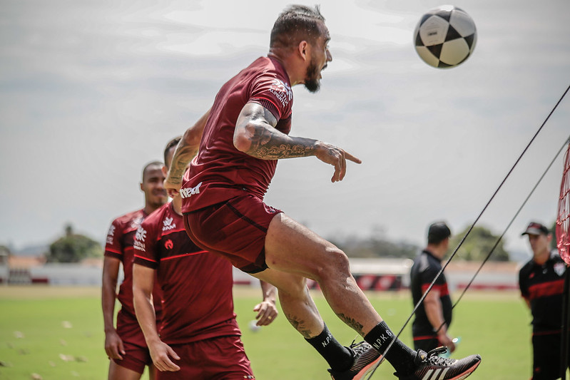 No Atlético Goianiense desde a última temporada, Natanael visa o duelo contra o Palestino pela Sul-Americana | Foto: Bruno Corsino/ACG