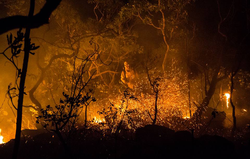 ICMBio combate fogo na Chapada dos Veadeiros