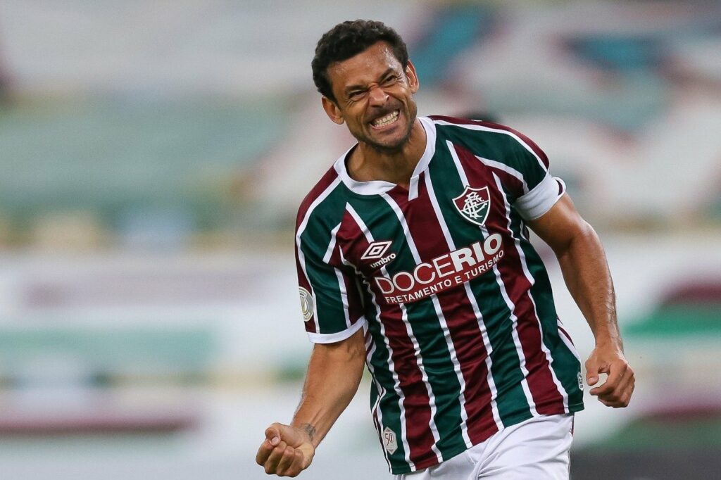 Fred e o Rei do Futebol dividem o quarto lugar no ranking de maiores goleadores por um único clube na competição | Foto: Reprodução