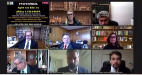 Após a ocorrência, o ministro disse aos participantes que a sessão estava cancelada. | Foto: Reprodução