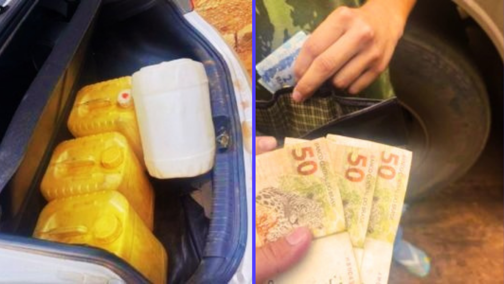 Cada litro do produto era vendido pelo motorista ao receptador por R$ 2,50, o qual o revendia por R$ 5. | Foto: Reprodução