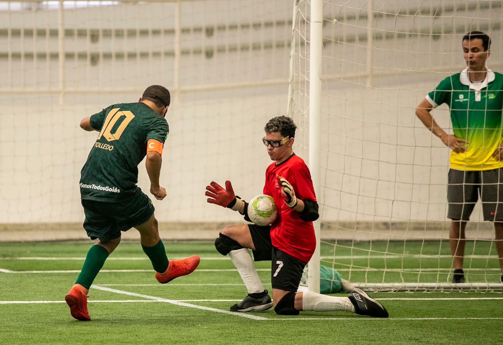Raynã Oliveira é o artilheiro isolado das Paralimpíadas Escolares, com seis gols marcados | foto: Ale Cabral / CPB