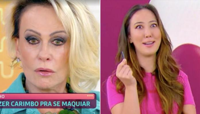 Ao alertar que Ana tinha cortado um pedaço muito grande da cartela, a apresentadora disparou: "Não interessa o tamanho. O tamanho é o tamanho do meu gosto". | Foto: Reprodução/Internet