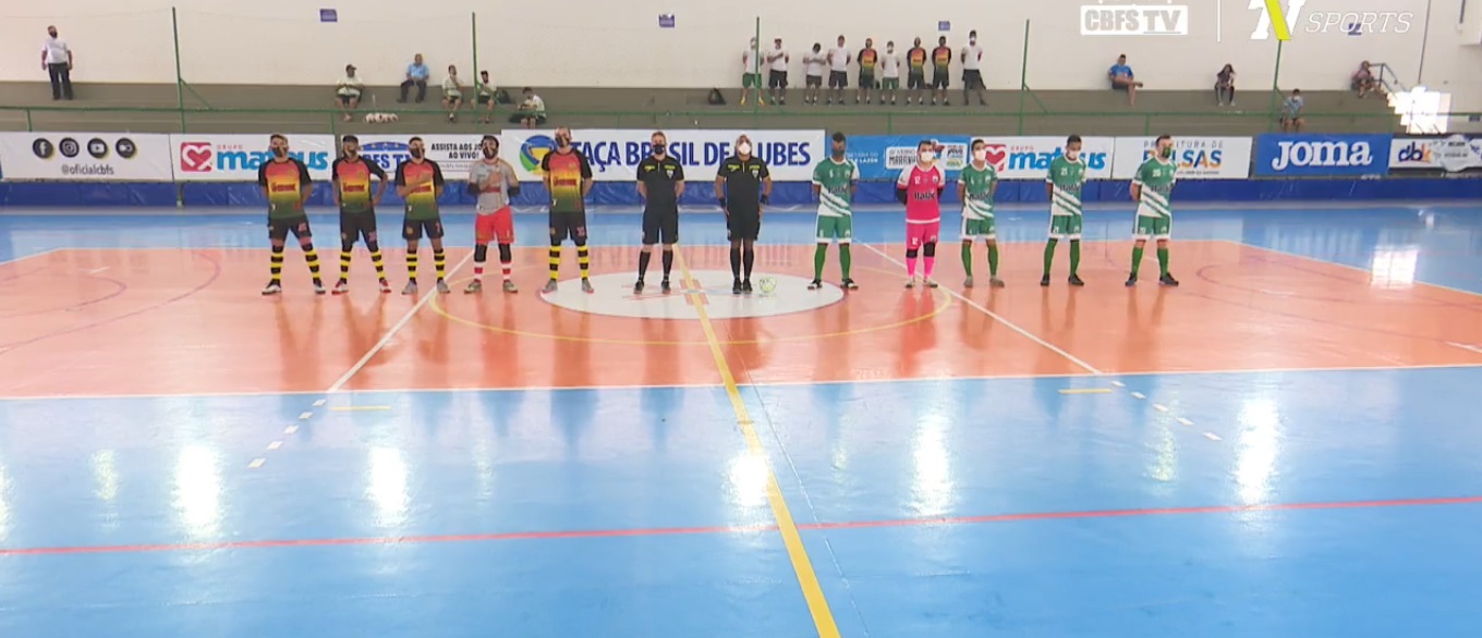 Equipe goiana já havia garantido o acesso, mas acabou sendo goleado pelos campeões do torneio | foto: Reprodução CBFS