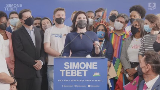 Presidente do MDB em Goiás e pré-candidato a vice-governador, Daniel Vilela esteve no evento que lançou a candidatura a presidente da senadora emedebista | Foto: Reprodução