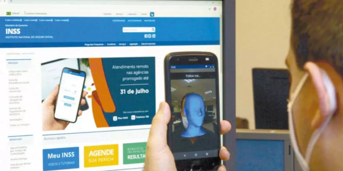 No celular, é necessário instalar o aplicativo gov.br, por meio do qual é realizada a validação facial | Foto: Reprodução
