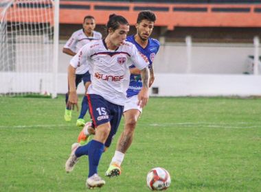 Meia se destacou com a camisa do Bahia de Feira em 2021, onde marcou seu primeiro gol como profissional | foto: Divulgação
