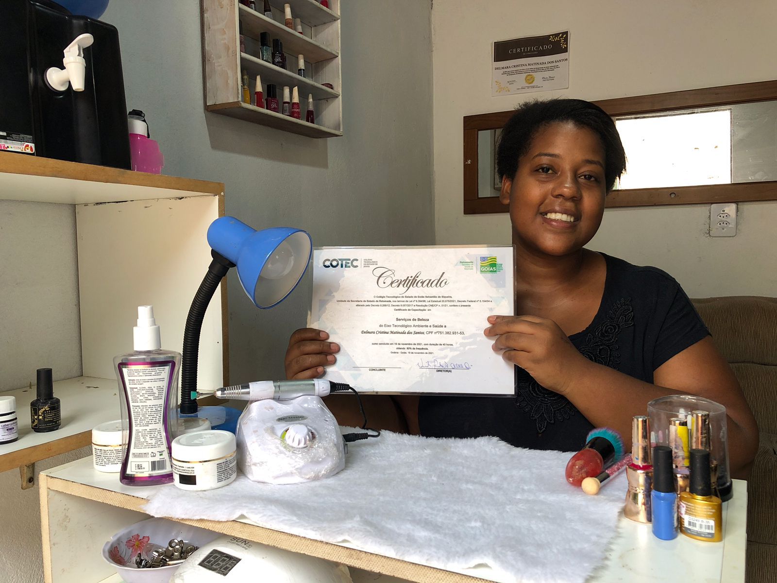 Programa repassa até R$ 5 mil para alunos que concluíram cursos do Goiás Social, via Colégios Tecnológicos, adquirirem equipamentos para iniciar ou ampliar o próprio negócio | Foto: Talita Prudente