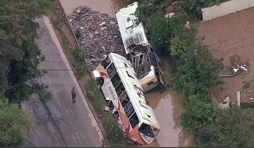 Em alguns locais da região serrana do Rio de Janeiro choveu em poucas horas o que era esperado para todo o mês de fevereiro | Foto: Reprodução