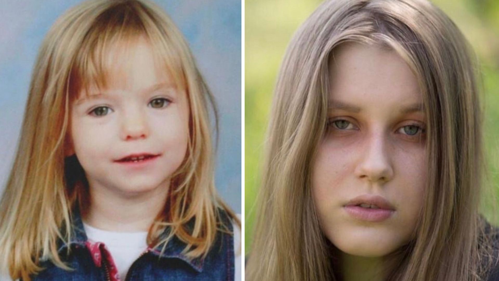 Jovem diz ser Madeleine McCann e pede teste de DNA | Foto: Redes sociais/ Montagem