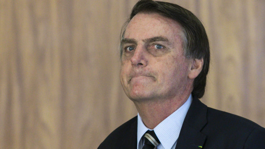 Presidente Jair Bolsonaro durante a cerimonia de entrega de credenciais dos novos embaixadores. Brasilia, 08-03-2019. Foto: Sérgio Lima/PODER 360