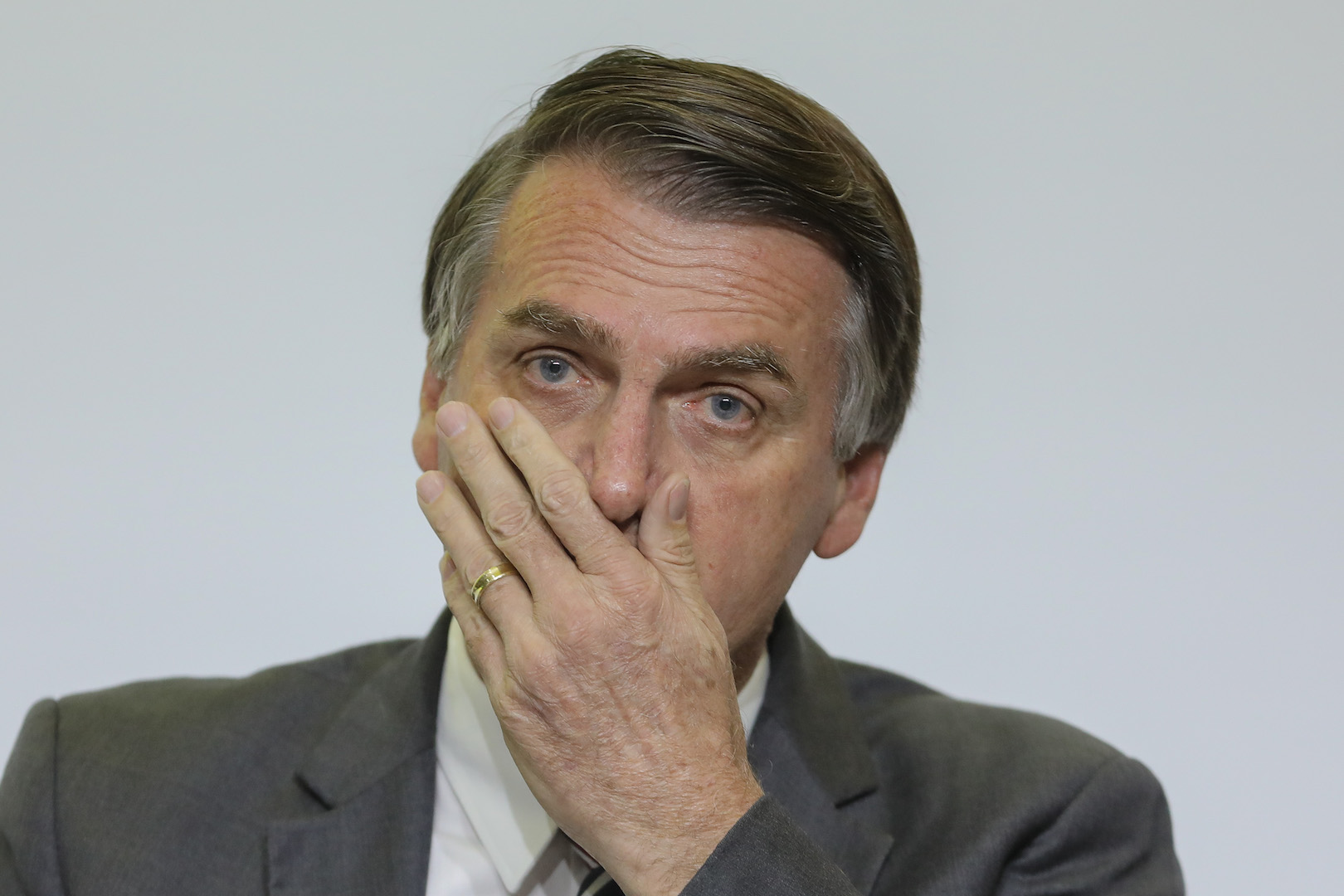 Dep. Jair  Bolsonaro durante sabatina no Correio Brazilinese. Brasilia, 06-06-2018. Foto: Sérgio Lima/Poder 360