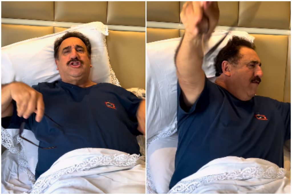 Na ocasião, a mulher estava gravando um vídeo do empresário para os fãs, a fim de tranquilizá-los sobre seu estado de saúde | Foto: Reprodução/Instagram