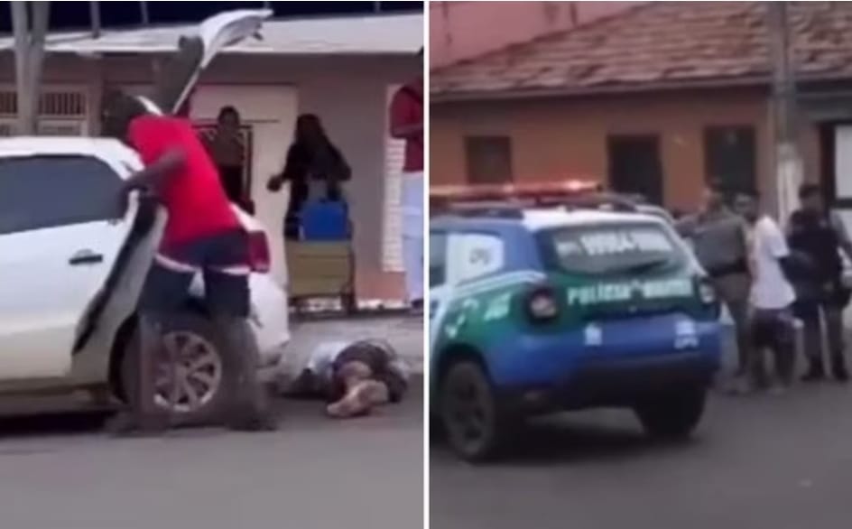 Homem teve ajuda de amigos para simular a cena