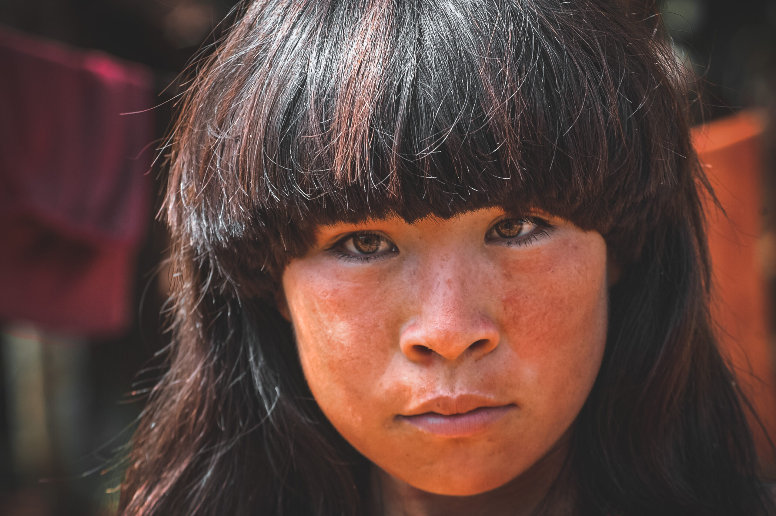 Indigenous woman from Arawete tribe. Brazilian Amazon India. Xingu River, Altamira, Brazilian Amazon 2007.