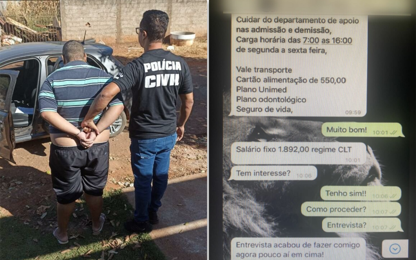 O autor tem vasta ficha criminal e já foi preso, em 2021, pelo mesmo golpe | Foto: PCGO