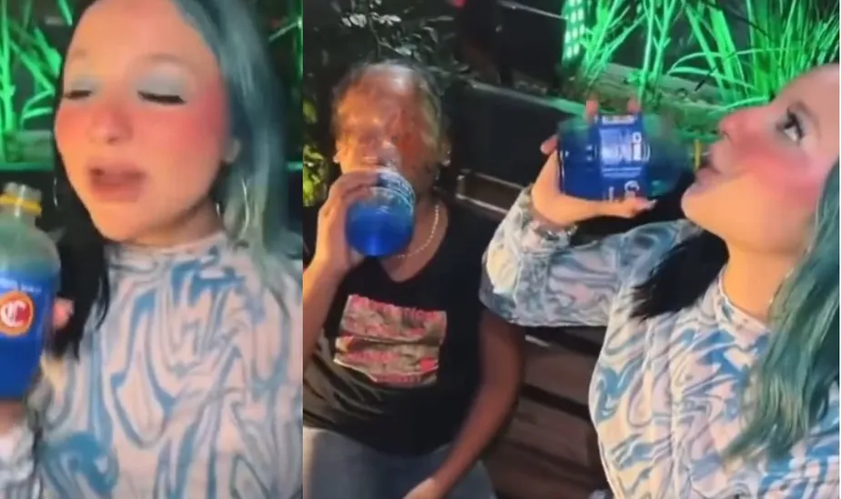 Vídeo da influencer oferecendo bebida alcoólica para criança viralizou nas redes sociais | Foto: Reprodução/Instagram