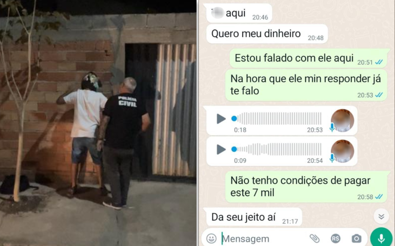 O devedor havia contraído uma dívida de R$ 7 mil e que o credor dessa dívida passou a aterrorizar a família | Foto: PCGO
