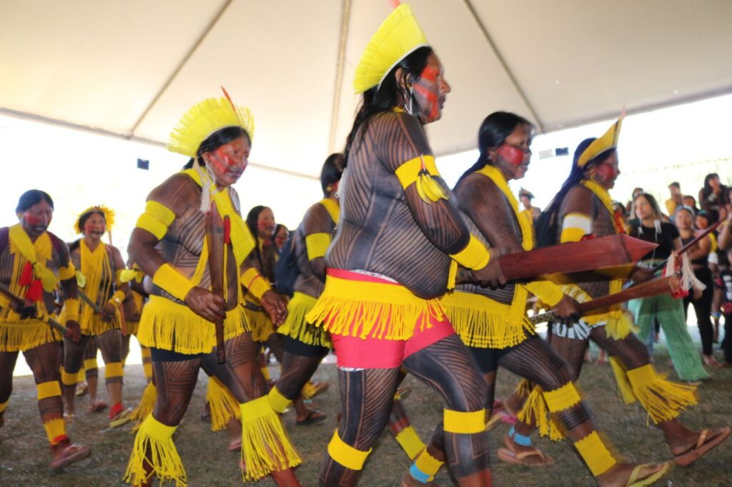 Mais de 5 mil mulheres unem-se em Brasília pela preservação dos territórios indígenas e da biodiversidade ancestral | Foto: Anmiga