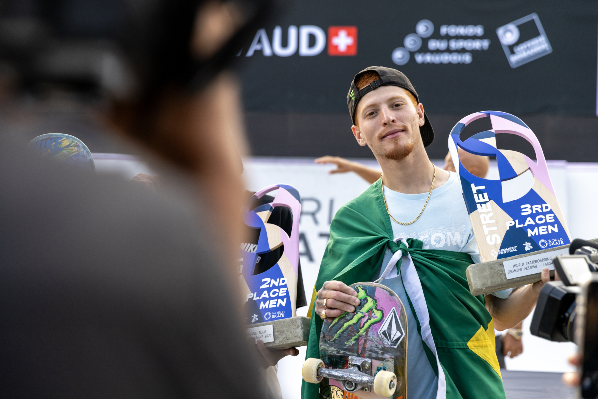 Giovanni Vianna conquistou pontos importantes na corrida olímpica (Foto: Julio Detefon / CBSK)