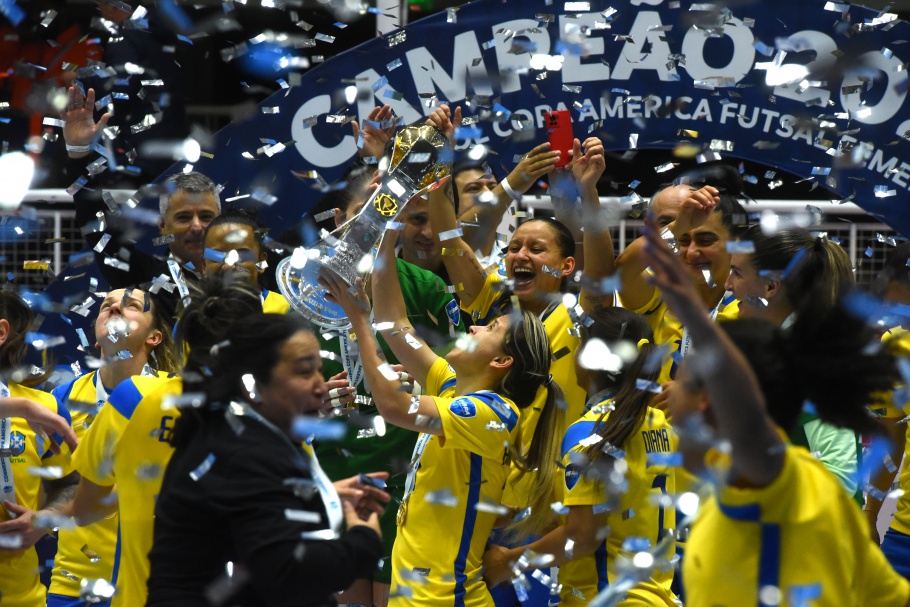 Brasil é heptacampeão da Copa América de Futsal Feminino. Foto: CONMEBOL