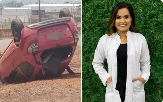 Acusado capotou o carro onde estava o corpo da vítima | Foto: Reprodução