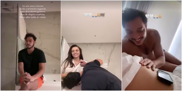 Rafa aparece sorridente antes de perder o bebê em aborto