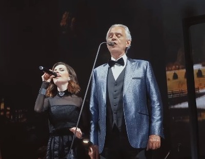 Sandy retoma parceria com Andrea Bocelli. Reprodução/Instagram