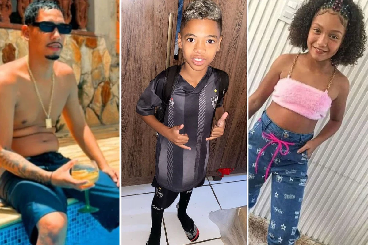 As vítimas são Heitor Felipe, de 9 anos, seu pai Felipe Junior Moreira Lima, de 26 anos, e sua prima Layza Manuelli de Oliveira, de 11 anos I Foto: Reprodução/Redes Sociais