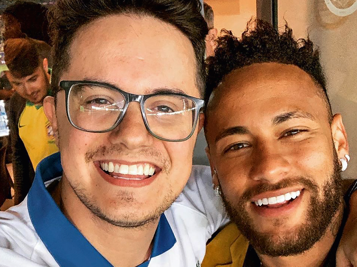 Evangelista Deive Leonardo e Neymar. Reprodução/Instagram