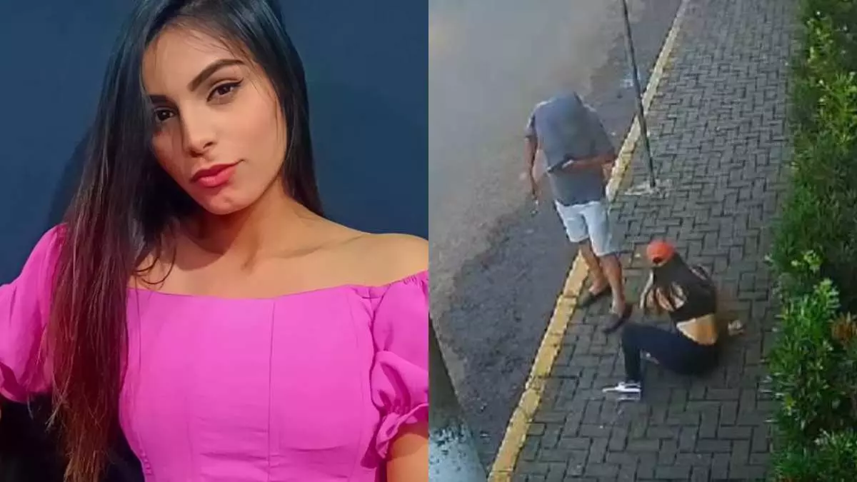 Isabelly Aparecida Ferreira Moro, de 23 anos, foi atingida rosto, peito e boca e teria ingerido parte da substância I Foto: Reprodução