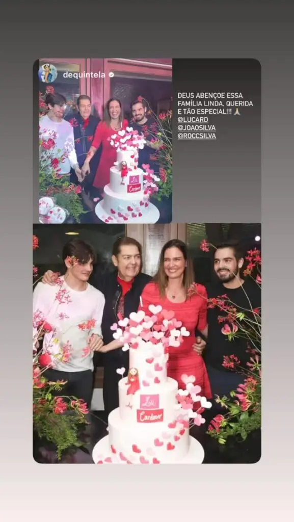 Faustão aparece sorridente durante festa em família