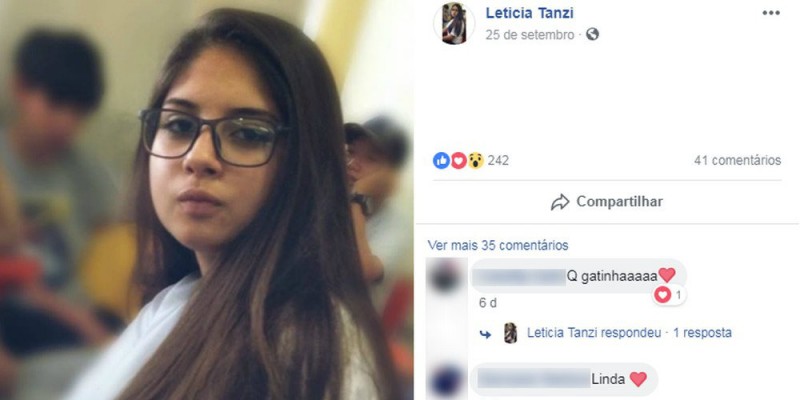 Nas redes sociais, Letícia tinha muitos seguidores (Foto: Divulgação/Facebook) 