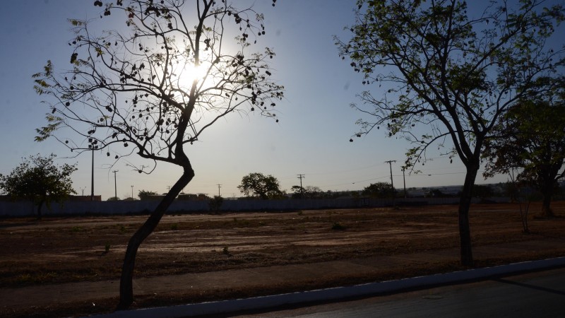 Tempo seco também em Aparecida de Goiânia (Foto: Claudivino Antunes)