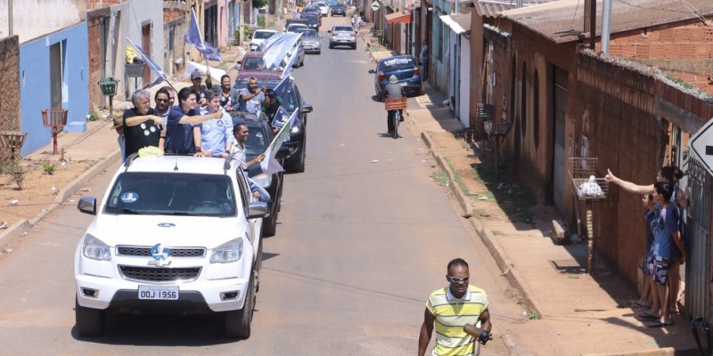 Candidato percorreu quatro cidades: Águas Lindas, Valparaíso, Cidade Ocidental e Goiânia