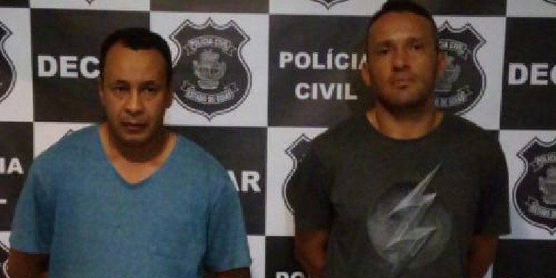 Anderson da Silva Miranda e Célio Antônio da Silva foram presos suspeitos de intermediar bebidas roubadas (Foto: Divulgação/Polícia Civil)