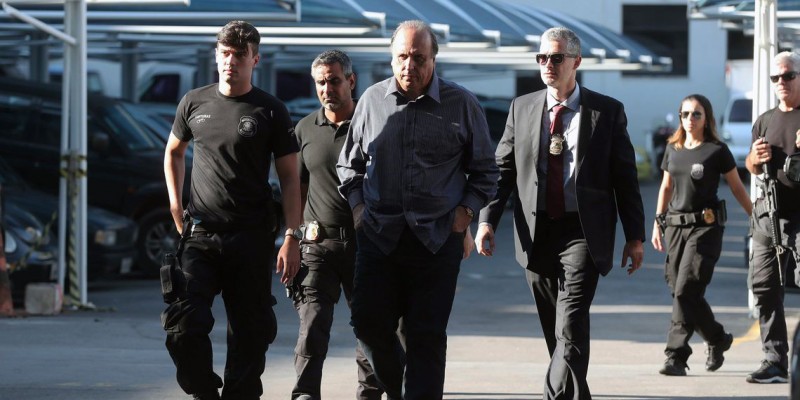 Governador do RJ, Luiz Fernando Pezão (MDB), é preso em desdobramento da Operação Lava Jato (Foto: EFE/ Marcelo Sayao)