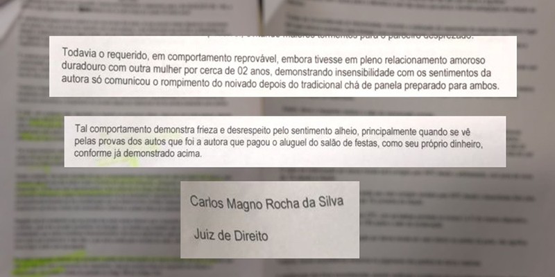 Juiz disse que comportamento do noivo foi 'reprovável' e 'insensível', em Goiânia (Foto: TJ-GO/Reprodução)