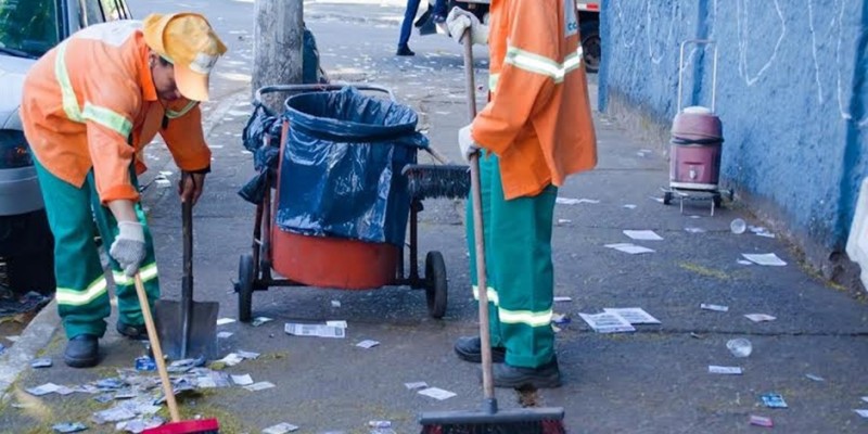 Comurg reforça a limpeza nas ruas no dia das eleições (Foto: Divulgação) 