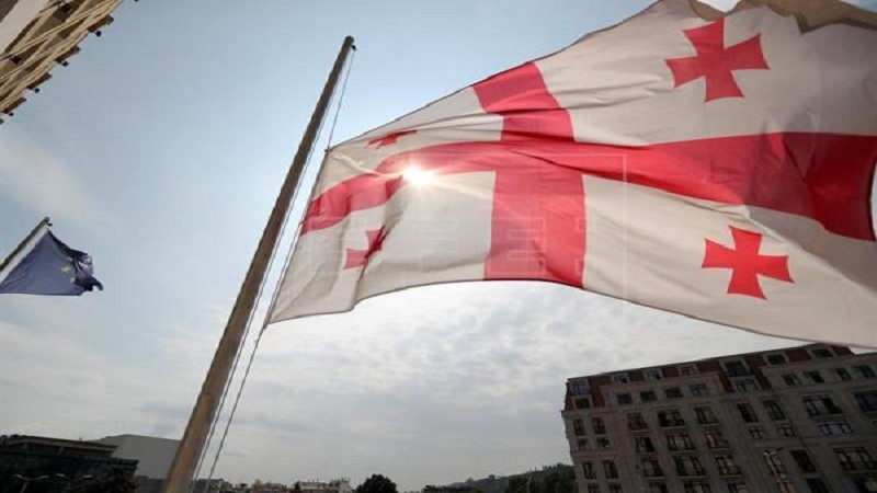 A bandeira da Geórgia tremula em Tiflis. (Foto: EFE/ Zurab Kurtsikidze) A bandeira da Geórgia tremula em Tiflis. (Foto: EFE/ Zurab Kurtsikidze)