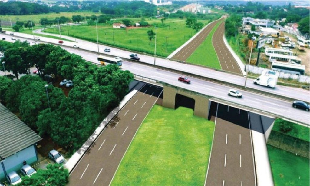 Imagem Ilustrando a Notícia: Avenida Leste-Oeste até Senador Canedo terá dois novos viadutos, em Goiânia