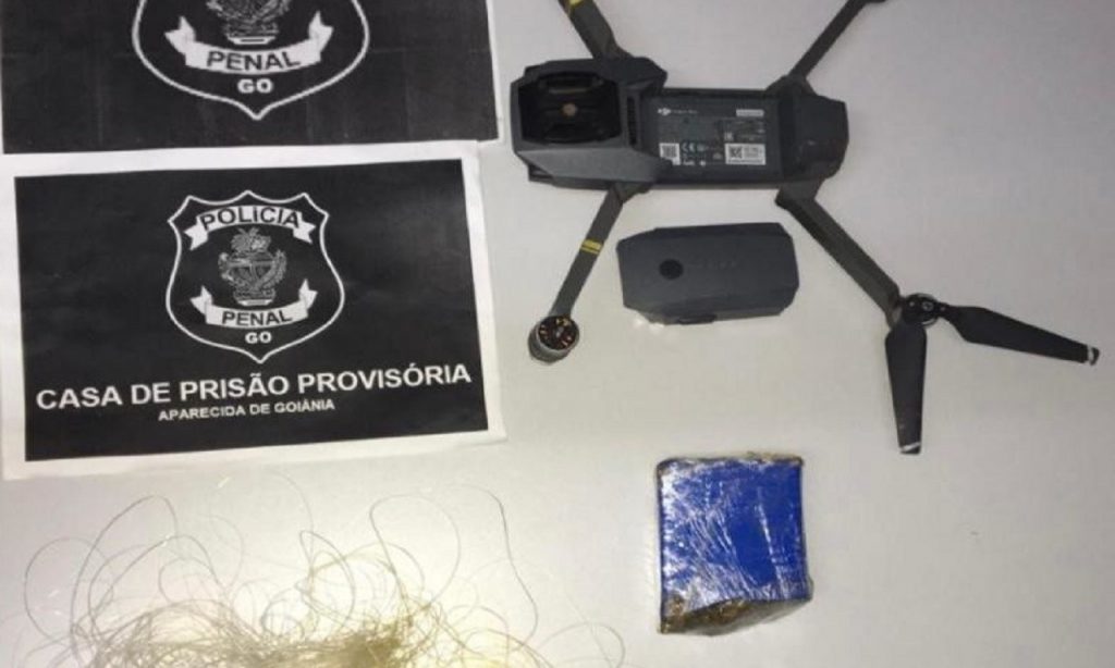 Imagem Ilustrando a Notícia: Drone com drogas é derrubado quando sobrevoava presídio de Aparecida de Goiânia