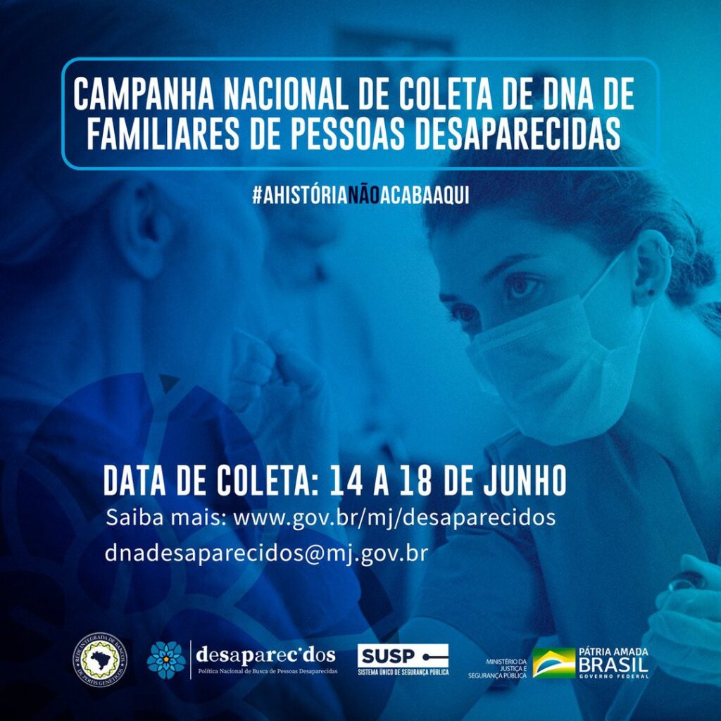 Imagem Ilustrando a Notícia: Pessoas desaparecidas: Goiás ingressa na Campanha Nacional de Coleta de DNA