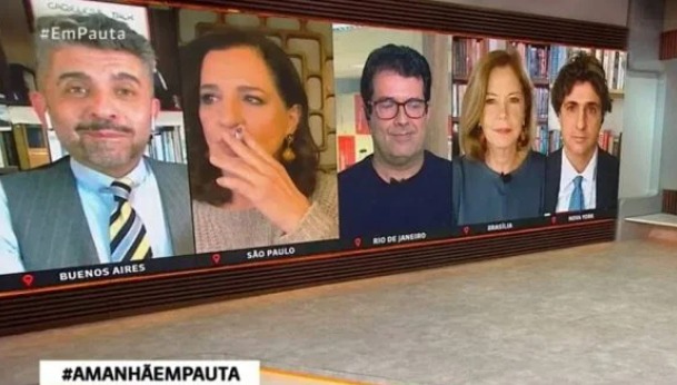 Imagem Ilustrando a Notícia: Jornalista Mônica Waldvogel aparece fumando ao vivo na GloboNews