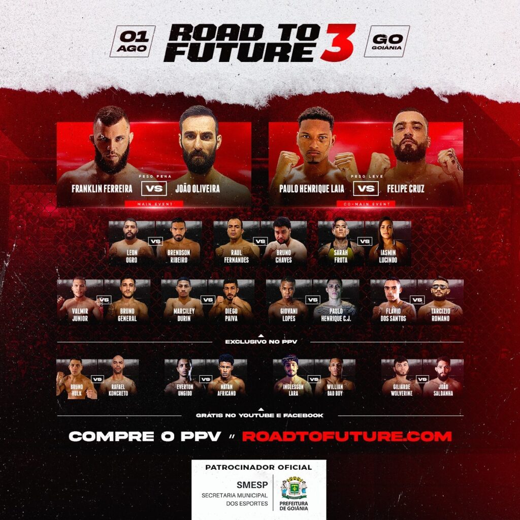 Imagem Ilustrando a Notícia: Goiânia recebe evento de MMA “Road to Future 3”
