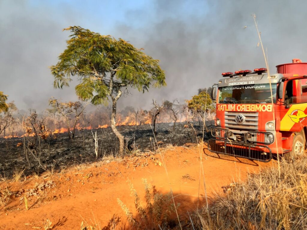 Imagem Ilustrando a Notícia: Incêndio no Parque Nacional das Emas já atingiu cerca de 20 mil hectares