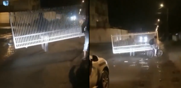 Imagem Ilustrando a Notícia: Polícia flagra homem furtando portão em Joinville (SC)