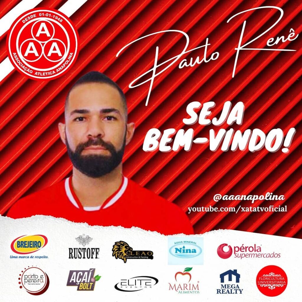 Imagem Ilustrando a Notícia: Anapolina anuncia a contratação do artilheiro Paulo Renê